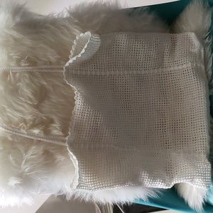 Cotton crocheted mesh bag